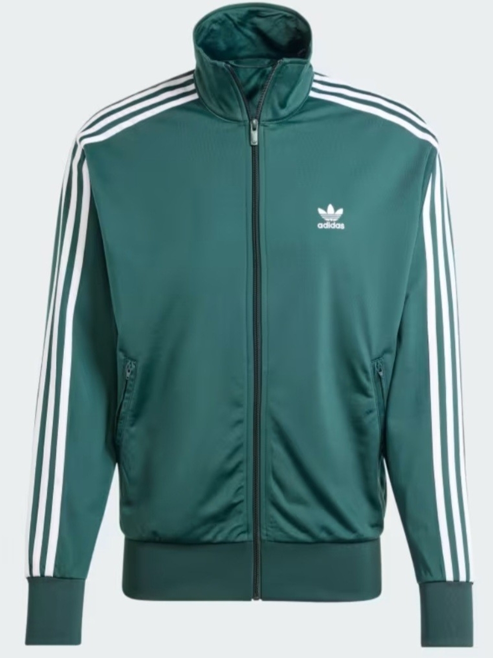 adidas Green Track Jacket with White 3-Stripes